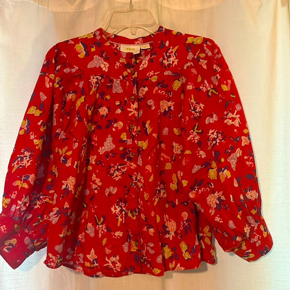 Maeve Femme red buttondown sz Medium